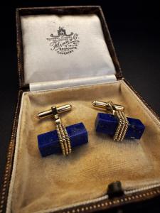 Gemelli   in  oro  con   Lapis 